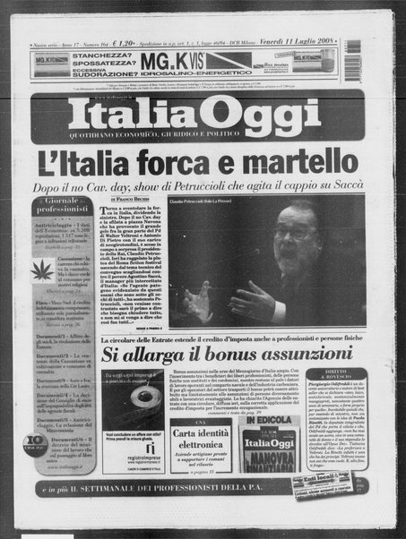 Italia oggi : quotidiano di economia finanza e politica